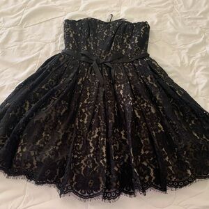 Robert Rodriguez Nieman Marcus for Target Black Lace Strapless Dress Size 6